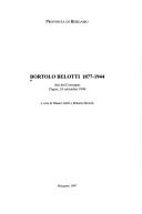 Cover of: Bortolo Belotti (1877-1944): atti del convegno : Zogno, 24 settembre 1994