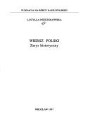 Cover of: Wiersz polski: zarys historyczny