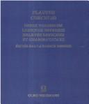 Cover of: Plautus Curculio: index verborum, lexiques inverses, relevés lexicaux et grammaticaux