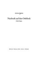 Cover of: Nachrufe auf den Ostblock: zehn Essays