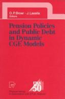 Cover of: Pension policies and public debt in dynamic CGE models