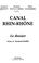 Cover of: Canal Rhin-Rhône