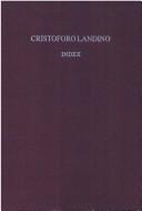 Cover of: Cristoforo Landino: Index