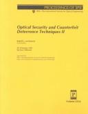 Cover of: Optical security and counterfeit deterrence techniques II: 28-30 January 1998, San Jose, California