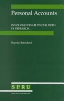 Cover of: Personal accounts: involving disabled children in research