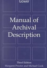 Cover of: Manual of Archival Description