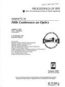Cover of: ROMOPTO '97, Fifth Conference on Optics, 9-12 September, 1997, Bucharest, Romania