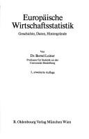 Cover of: Europäische Wirtschaftsstatistik: Geschichte, Daten, Hintergründe