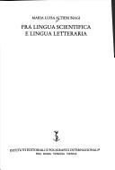 Cover of: Fra lingua scientifica e lingua letteraria