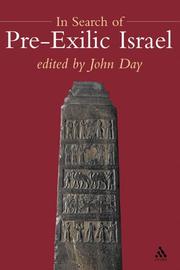 Cover of: In Search Of Pre-exilic Israel by John Day