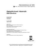 Cover of: Optoelectronic materials and devices: 9-11 July 1998, Taipei, Taiwan