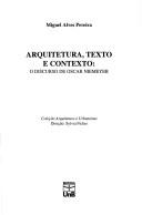 Cover of: Arquitetura, texto e contexto: o discurso de Oscar Niemeyer