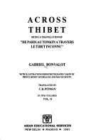 Cover of: Across Thibet by Gabriel Bonvalot