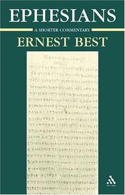 Cover of: Ephesians by Ernest Best, Ernest Best