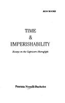 Cover of: Time & imperishability by Patrizia Norelli-Bachelet