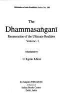 Front cover of The dhammasaṅganī by Unknown