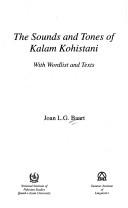 The sounds and tones of Kalam Kohistani by Joan L. G. Baart