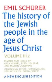 The History of the Jewish People in the Age of Jesus Christ by Fergus Millar