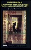 Cover of: Philippine labour migration by Joaquin L. Gonzalez