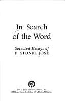 Cover of: In search of the word by F. Sionil José