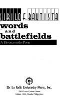 Cover of: Words and battlefields: a theoria on the poem