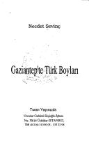 Gaziantep'te Türk boyları by Necdet Sevinç