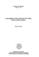 Cover of: A grammar and lexicon of Loniu, Papua New Guinea