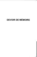Cover of: Devoir de mémoire: Congo Brazzaville (15 octobre 1997-31 décemmbre 1999)