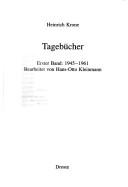 Cover of: Tagebücher