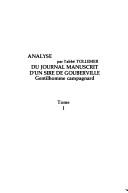 Cover of: Analyse par l'abbé Tollemer du Journal manuscrit d'un sire de Gouberville, gentilhomme campagnard