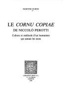 Le Cornu copiae de Niccolò Perotti cover