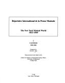 Cover of: The New York musical world, 1852-1860