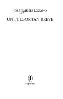 Cover of: Un fulgor tan breve