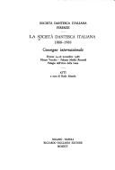 La Società dantesca italiana, 1888-1988