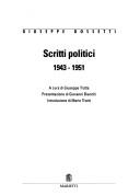 Cover of: Scritti politici: 1943-1951