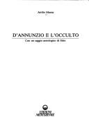 Cover of: D'Annunzio e l'occulto
