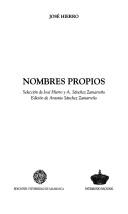 Cover of: Nombres propios