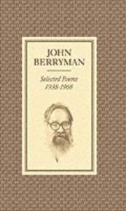 Cover of: Selected poems, 1938-1968. by John Berryman