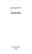 Cover of: Elegies
