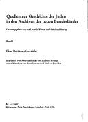 Cover of: Quellen zur Geschichte der Juden in den Archiven der neuen Bundesländer