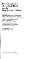 Cover of: Das Nationalkommittee "Freies Deutschland" und der Bund Deutscher Offiziere
