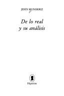 Cover of: De lo real y su análisis