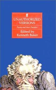 Cover of: Unauthorized versions: poems and their parodies