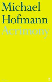 Cover of: Acrimony by Michael Hofmann