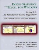 Cover of: Doing statistics with Excel for Windows, version 5.0: an introductory course supplement for explorations in data analysis