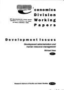 Cover of: Development administration and human resource management