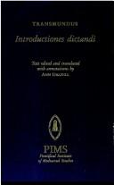 Cover of: Introductiones dictandi by Transmundus