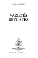 Cover of: Variétés beylistes