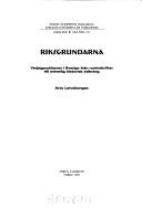 Cover of: Riksgrundarna by Arto Latvakangas