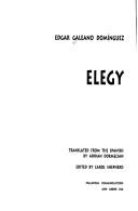 Cover of: Elegy by Edgar Galeano Domínguez